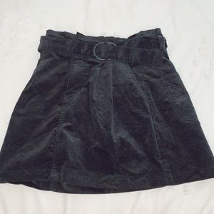 belted forever 21 black skirt